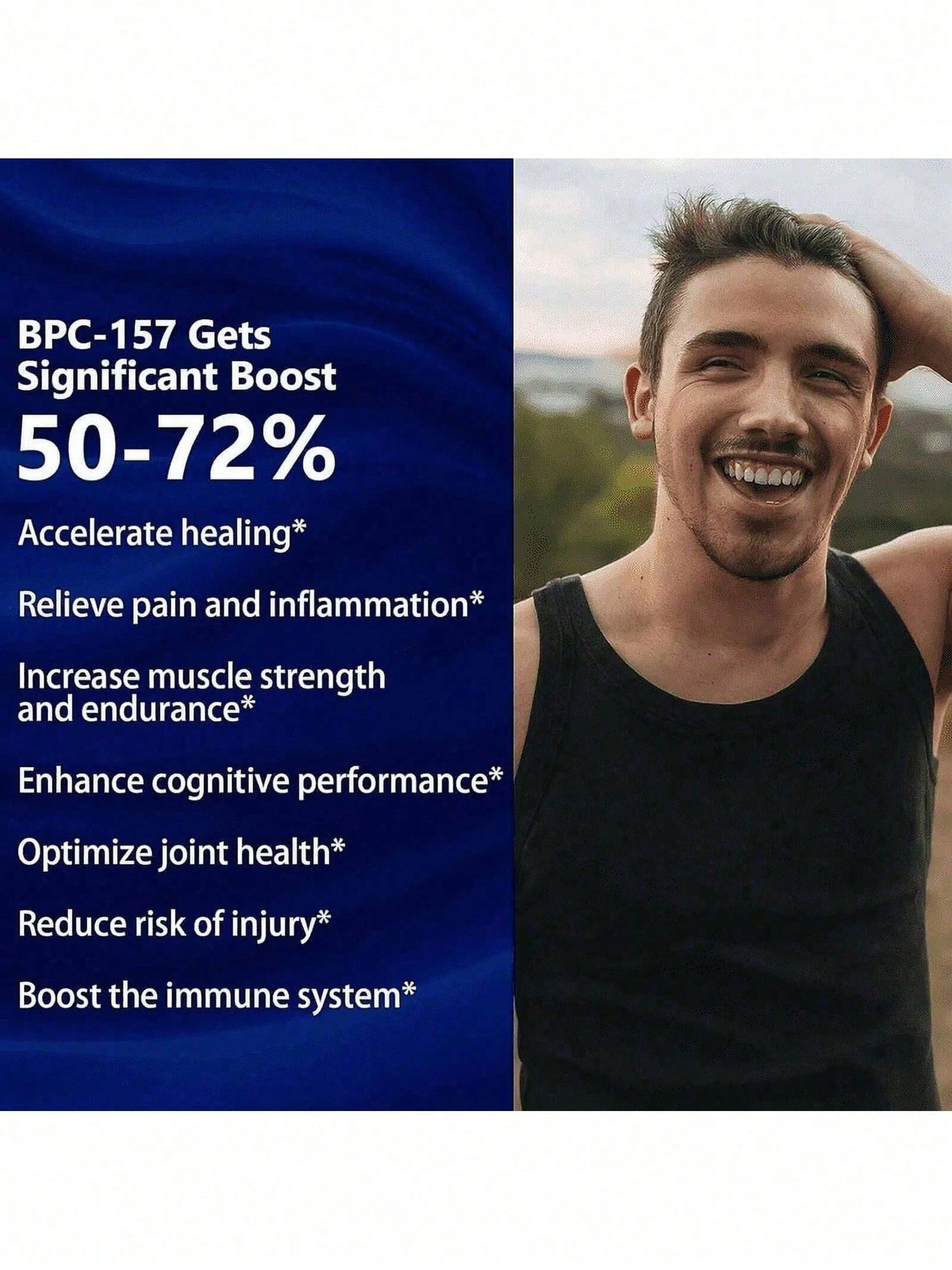 BPC-157 Supplement 1000mcg for Tissue Repair & Joint Health -60 Capsules