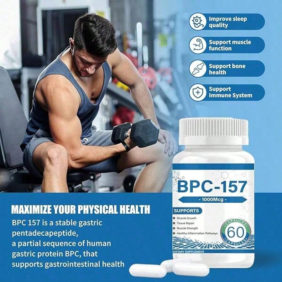 BPC-157 Supplement 1000mcg for Tissue Repair & Joint Health -60 Capsules