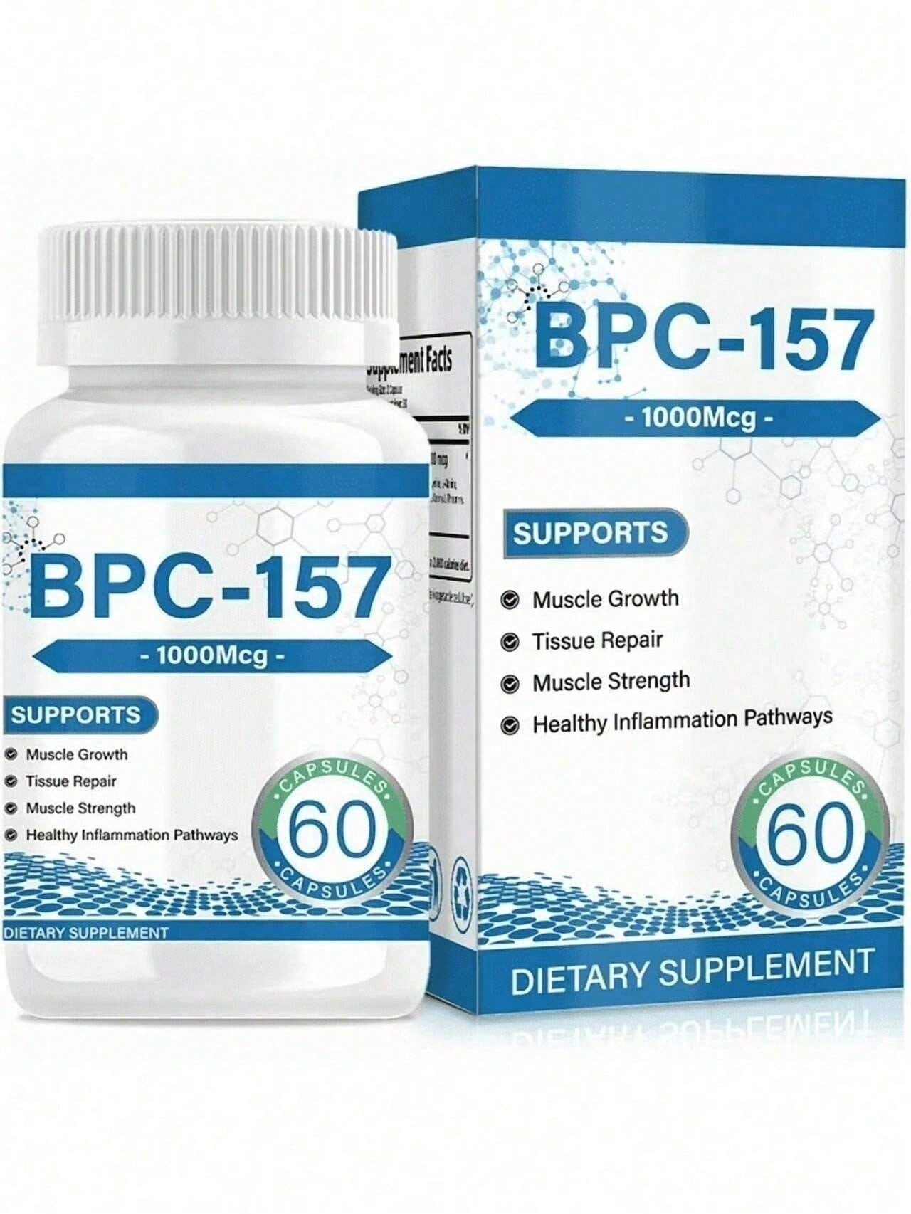 BPC-157 Supplement 1000mcg for Tissue Repair & Joint Health -60 Capsules